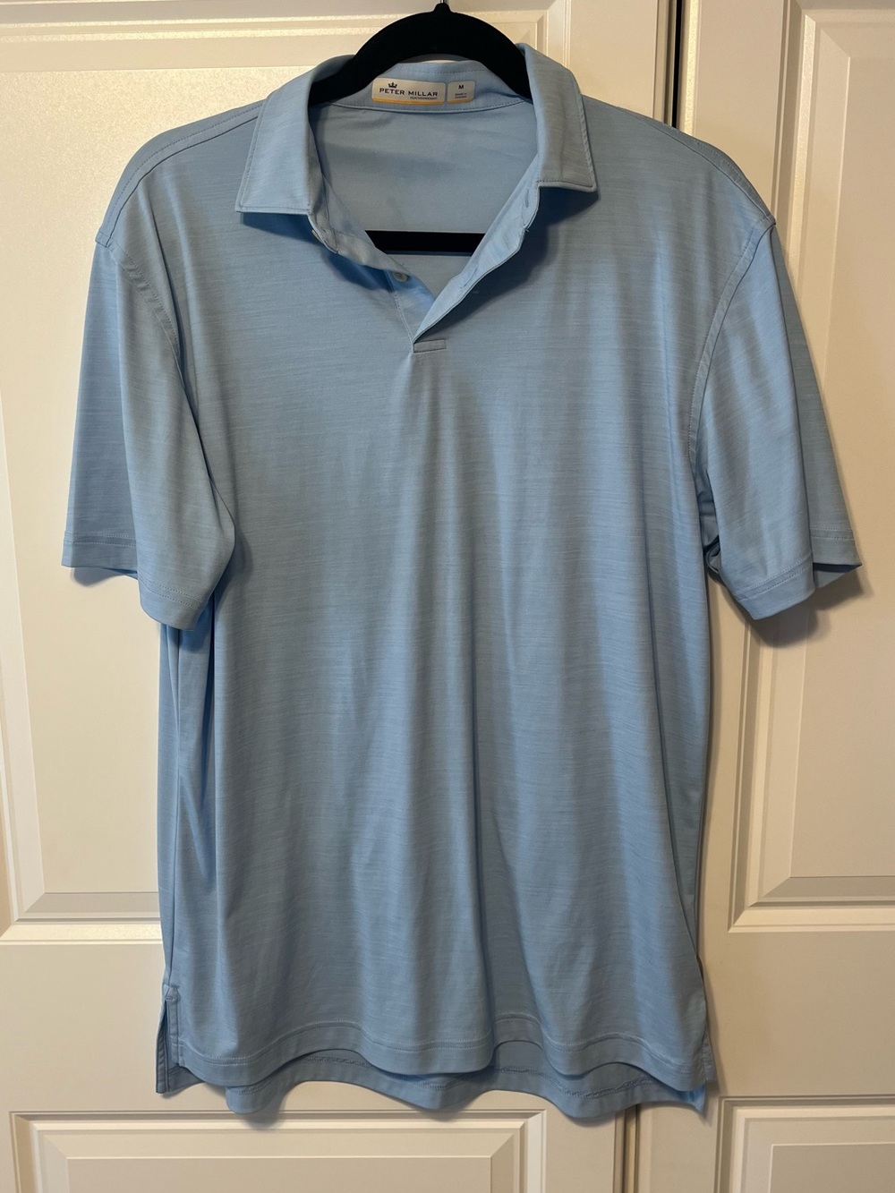Peter Millar Sky Blue golf  Short Sleeve Polo- -M